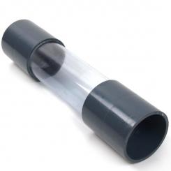 Sichtglas, beidseitiger Klebemuffe PVC Muffe